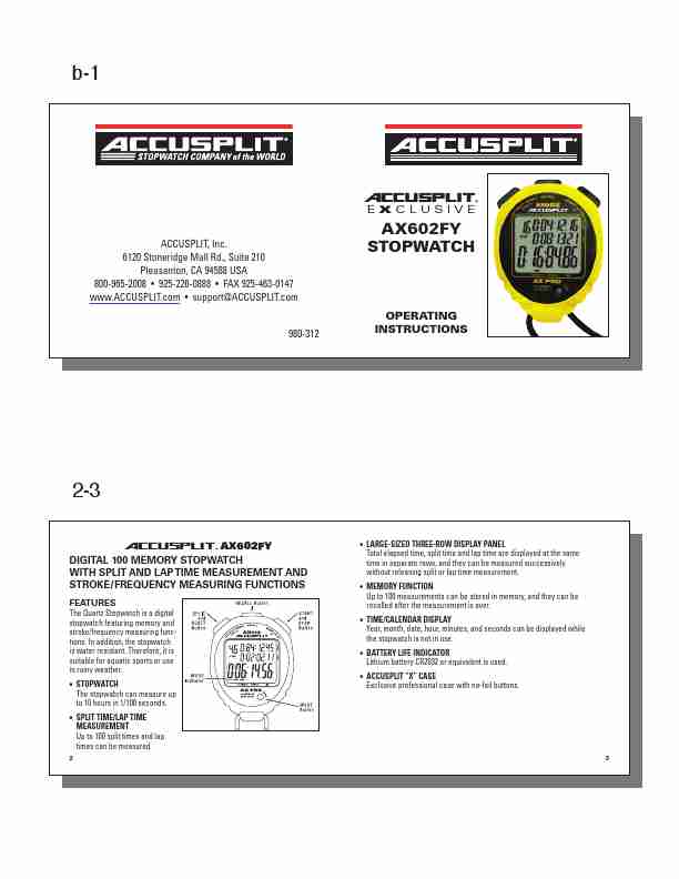 Accusplit Heart Rate Monitor 980-312-page_pdf